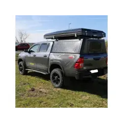 Hardtop Adventure noir strié Toyota Hilux 2016+ double cabine Alu-Cab